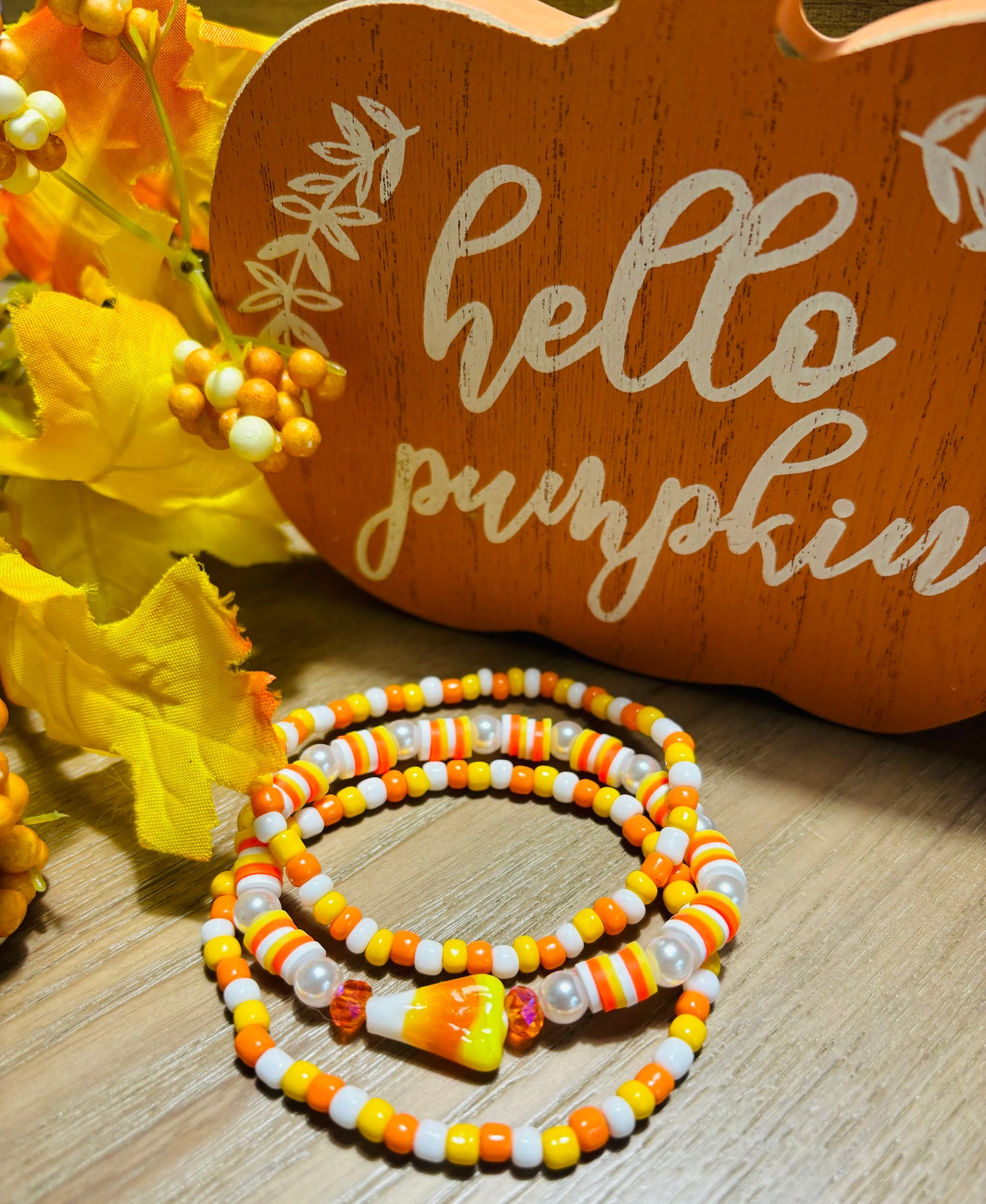 “Candy Corn” Bracelet stack