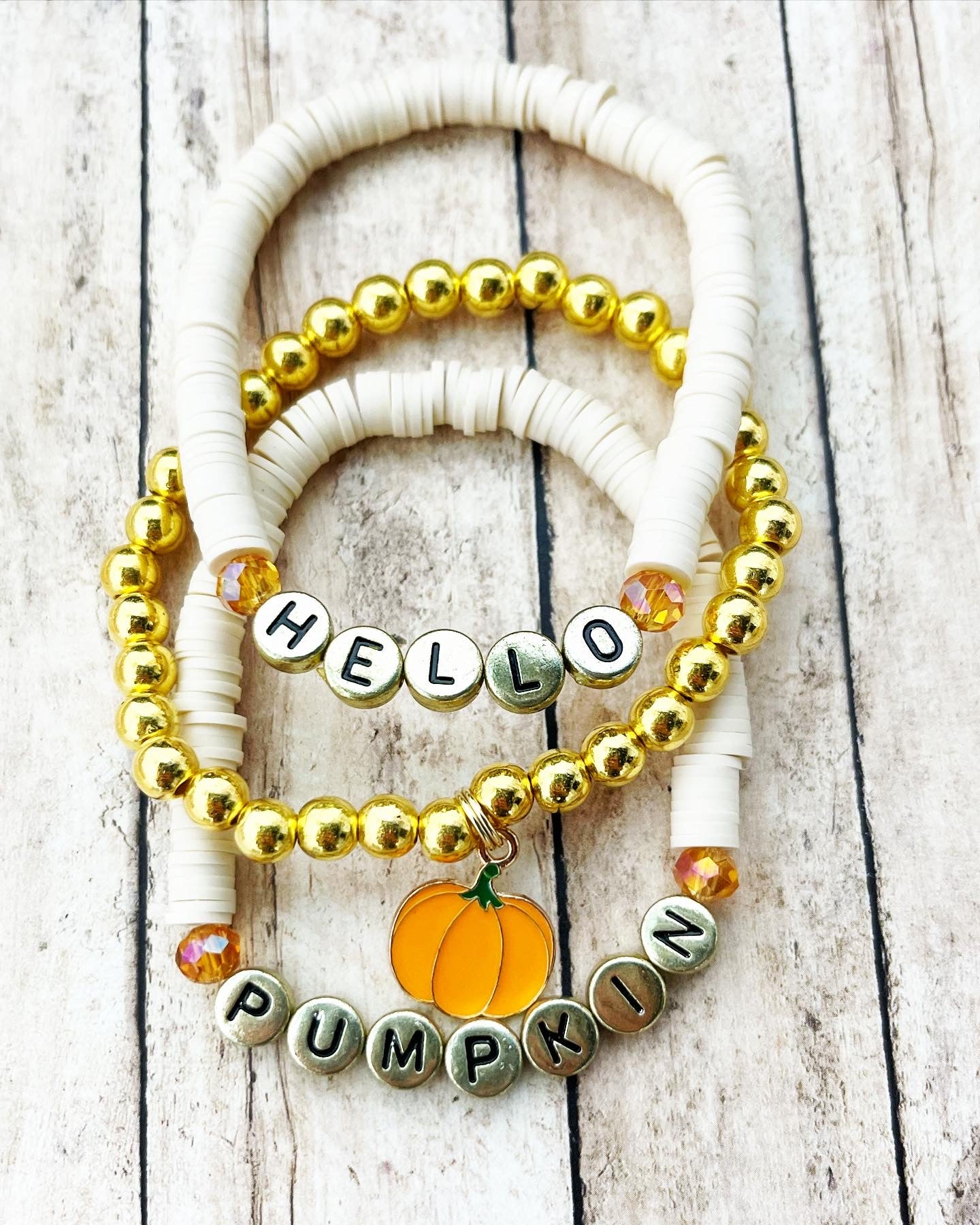 “Hello Pumpkin” Bracelet Stack