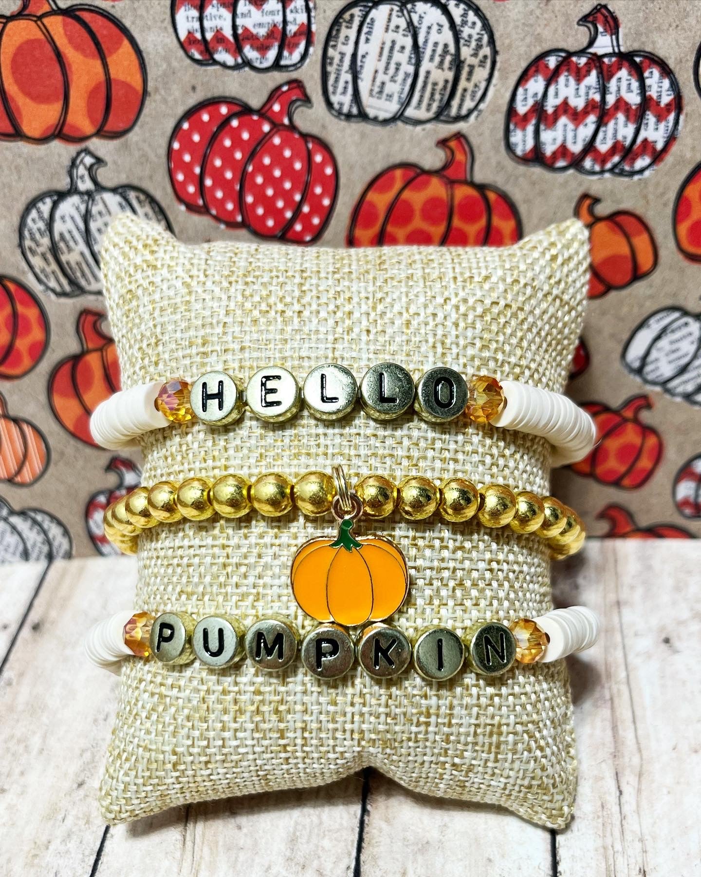 “Hello Pumpkin” Bracelet Stack