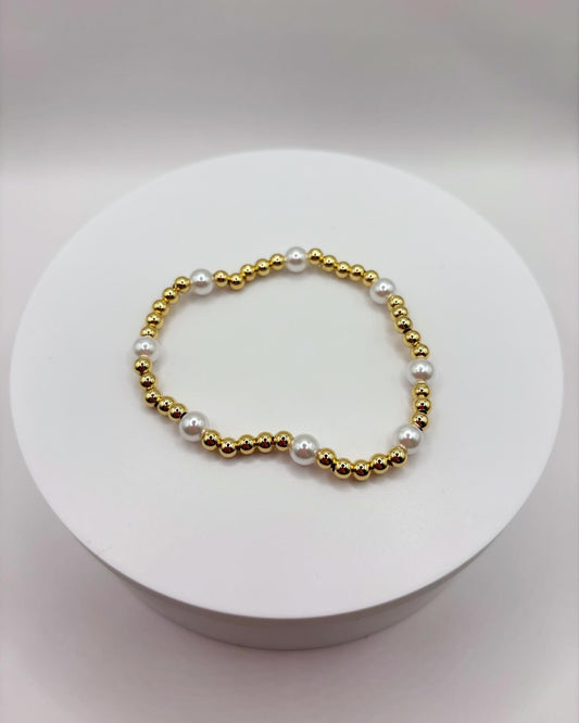 "Gold and Pearl" Bracelet Single