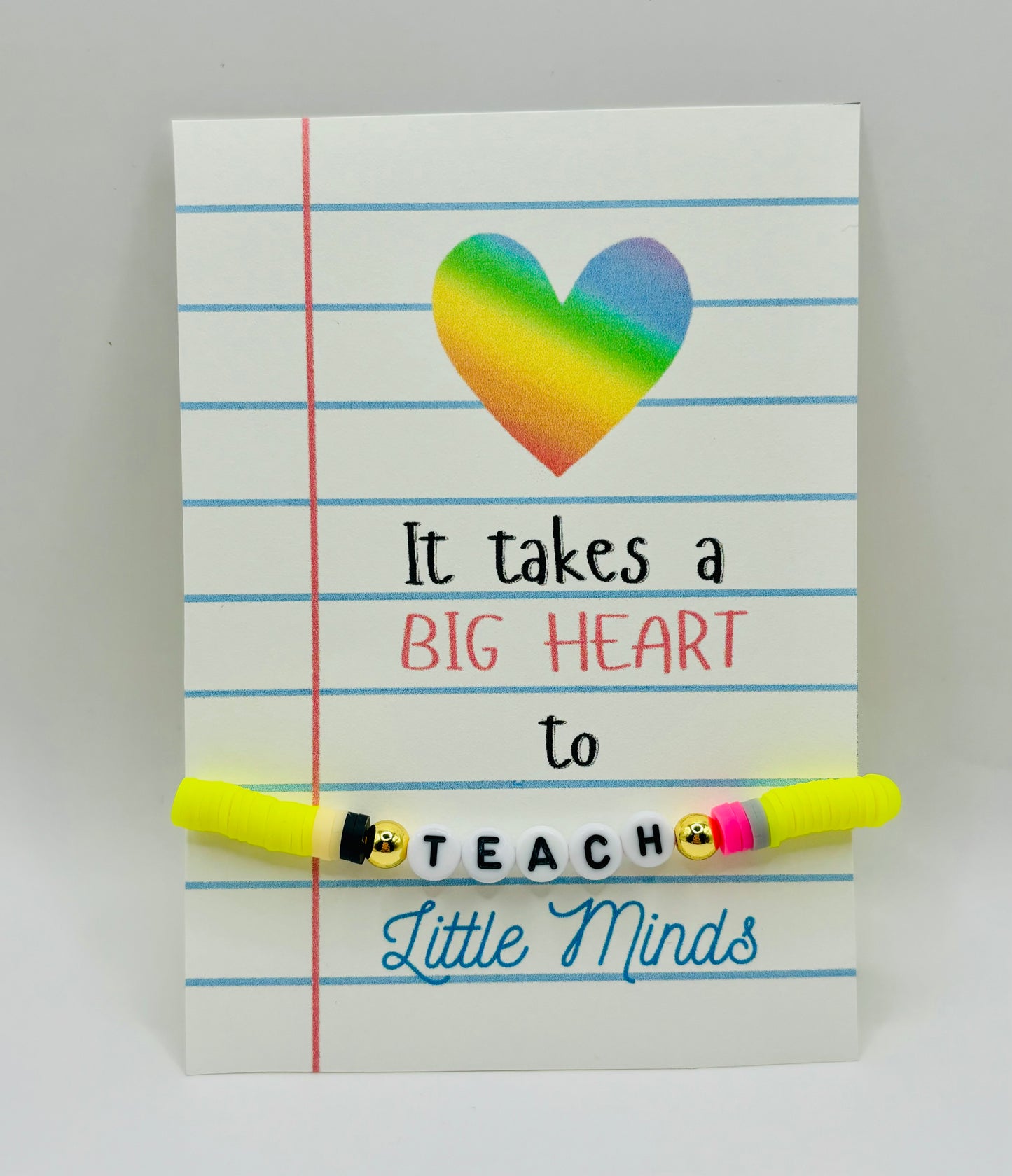 “Teach” Bracelet single with card