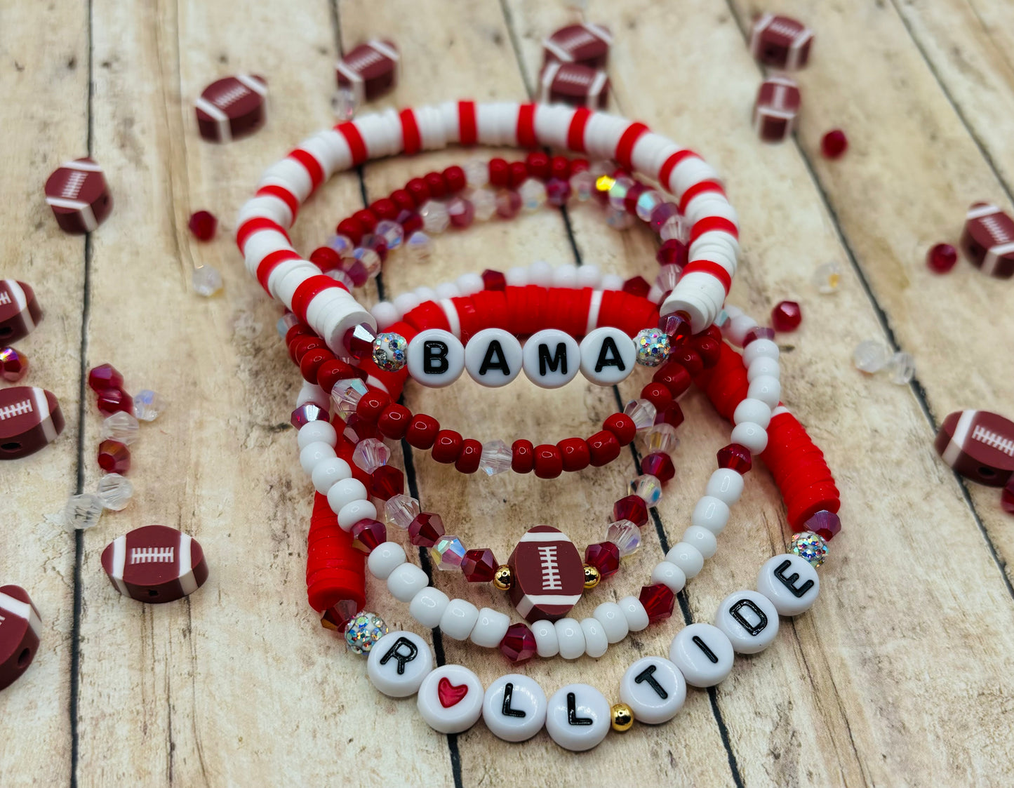 “Roll Tide” Bracelet stack