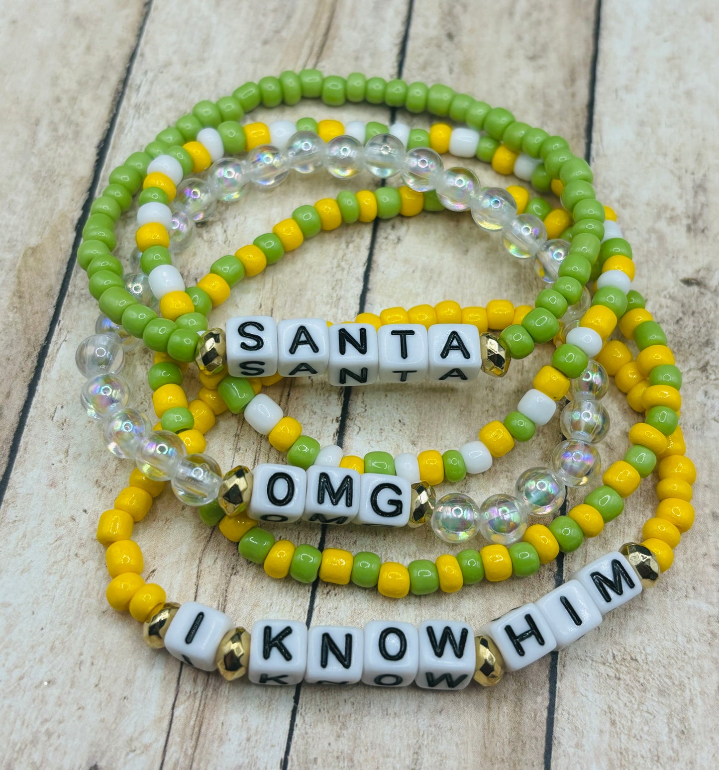 “OMG Santa” Bracelet stack