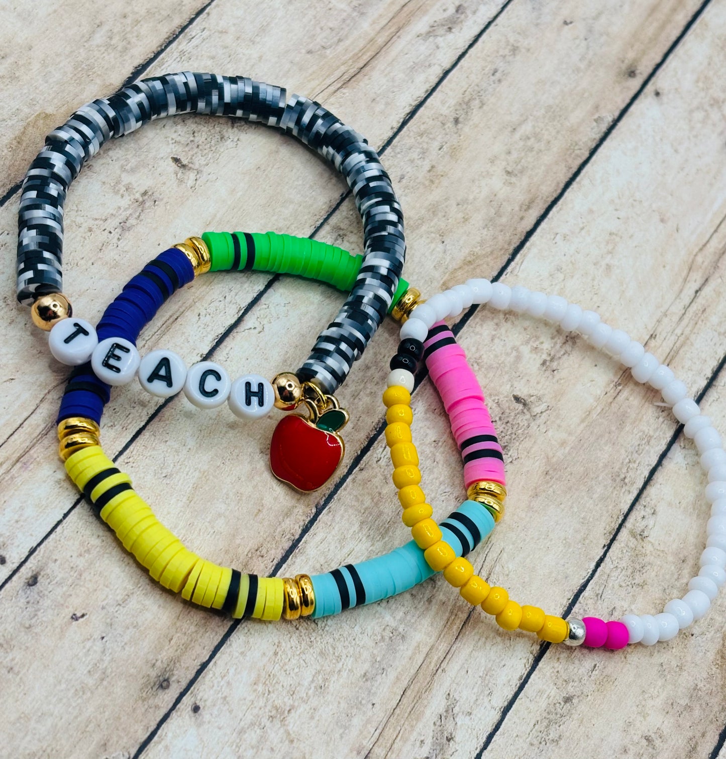 “Back to School 2025” Bracelet stack