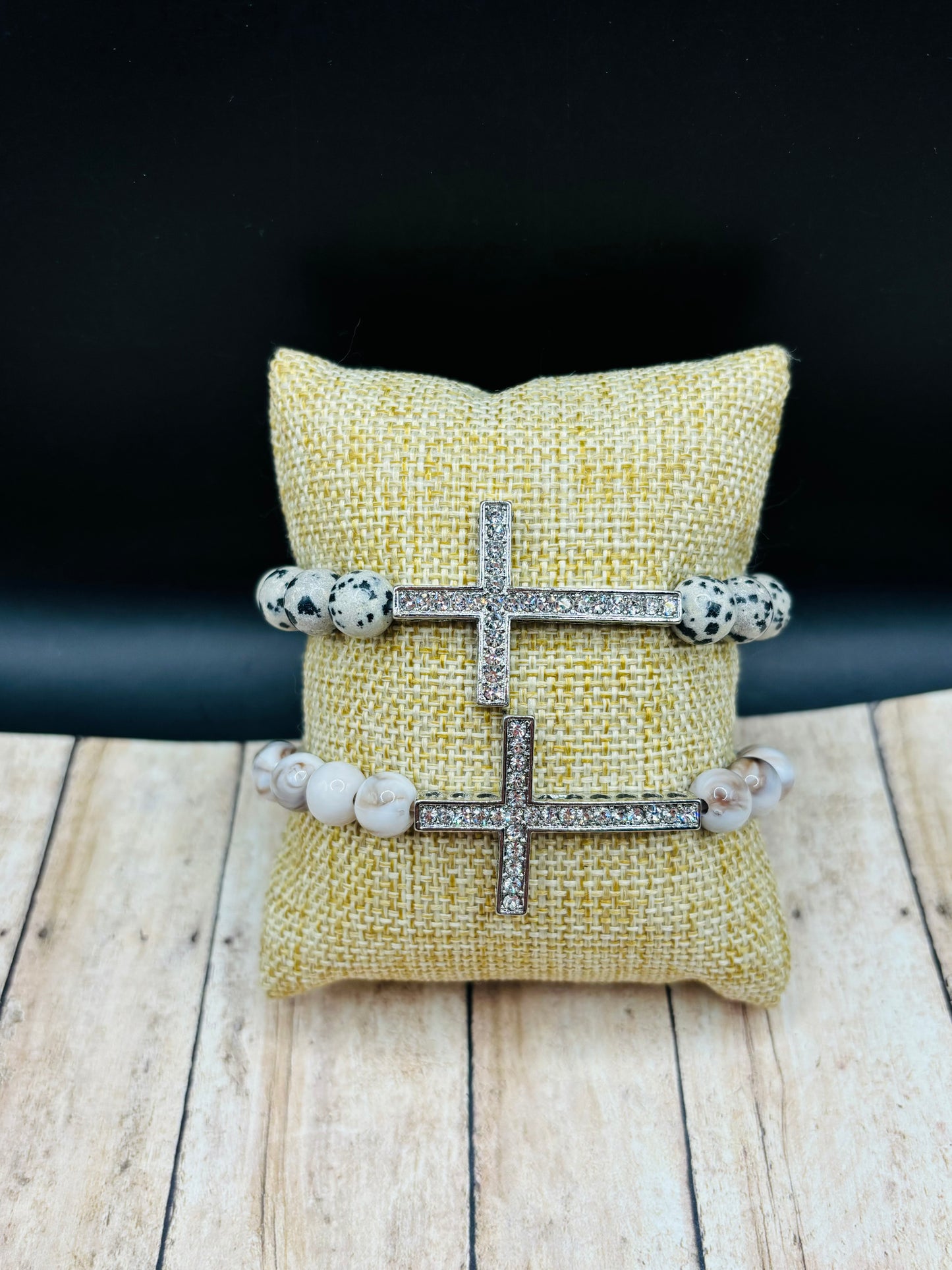 “Rhinestone Cross” Bracelet Single