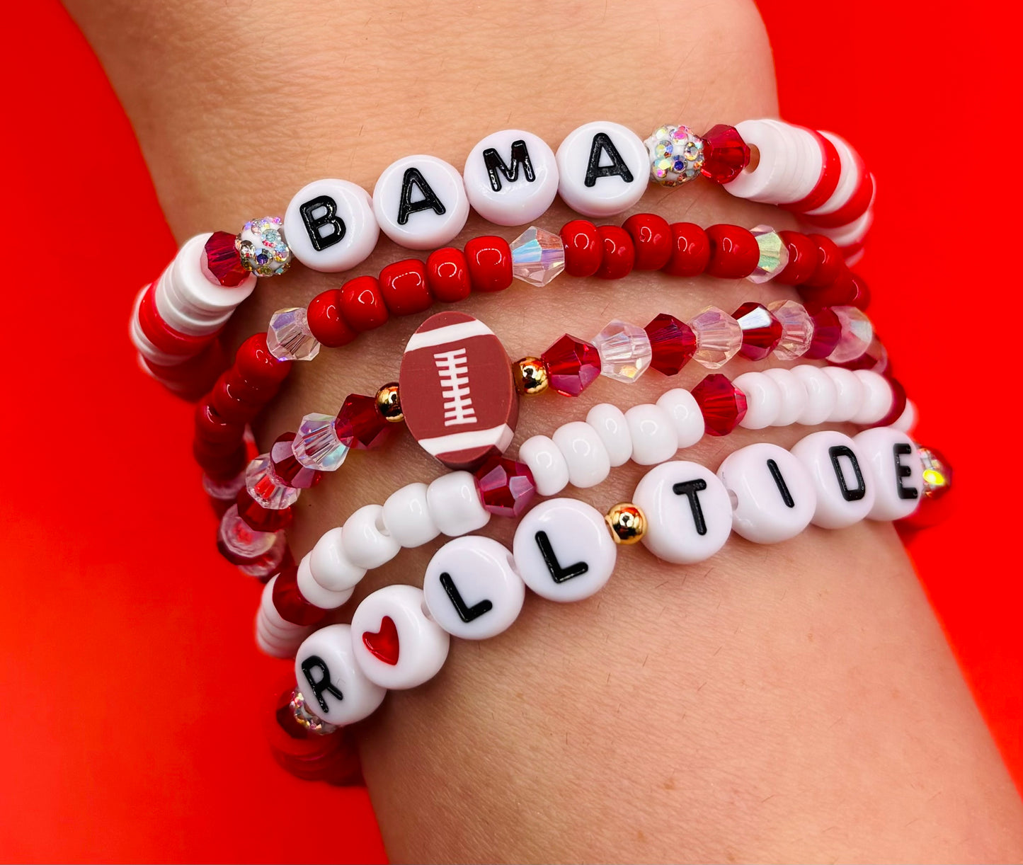 “Roll Tide” Bracelet stack