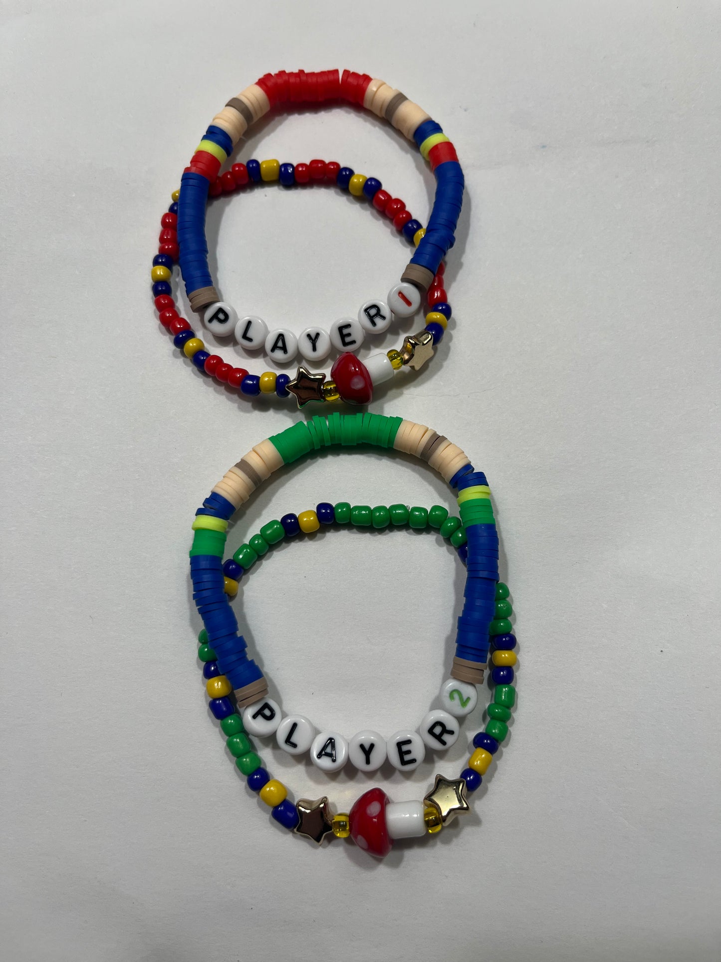 “Super Bros” matching bracelet set