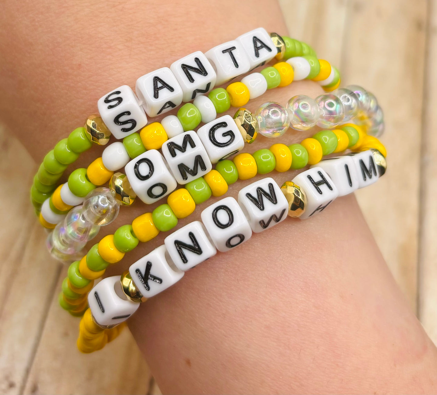 “OMG Santa” Bracelet stack