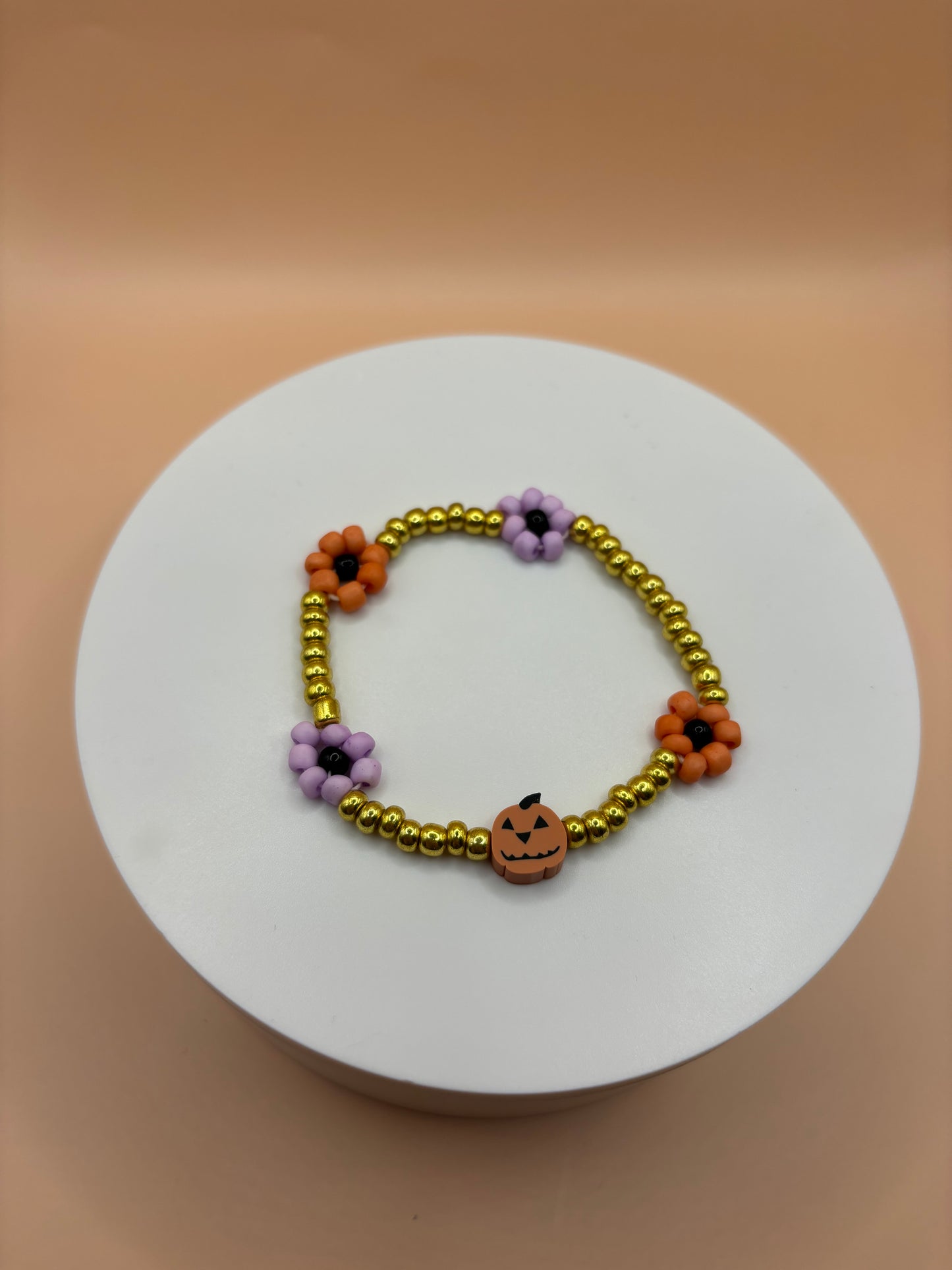 “Groovy Pumpkin/Floral” Bracelet single