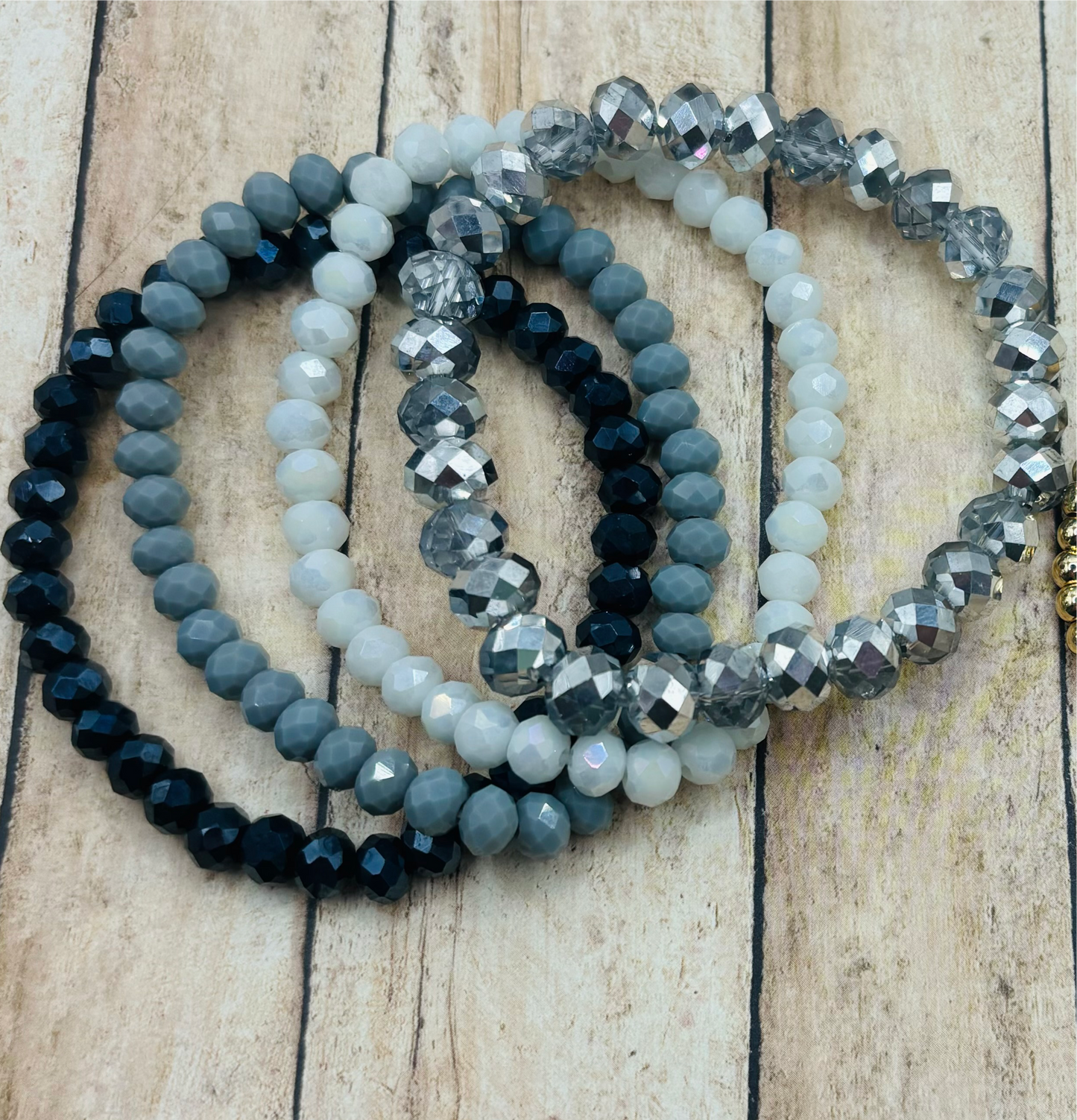 “Metallic Sparkle” Bracelet Stack