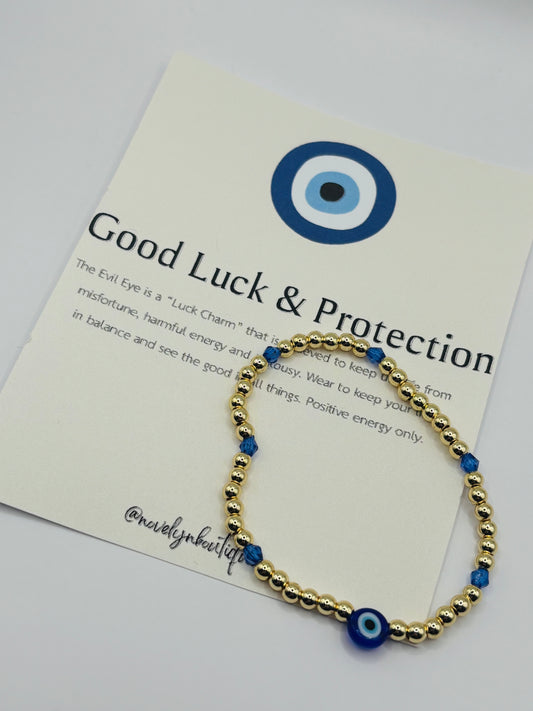 “Good luck & Protection” Bracelet single with card
