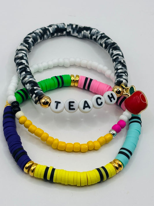 “Back to School 2025” Bracelet stack
