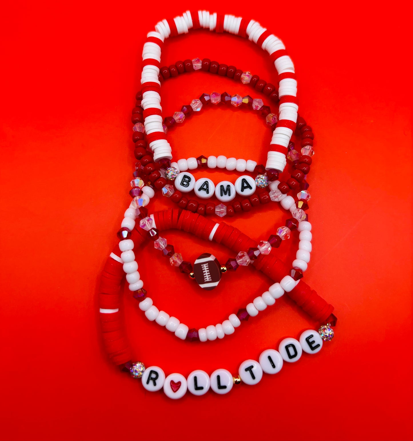 “Roll Tide” Bracelet stack