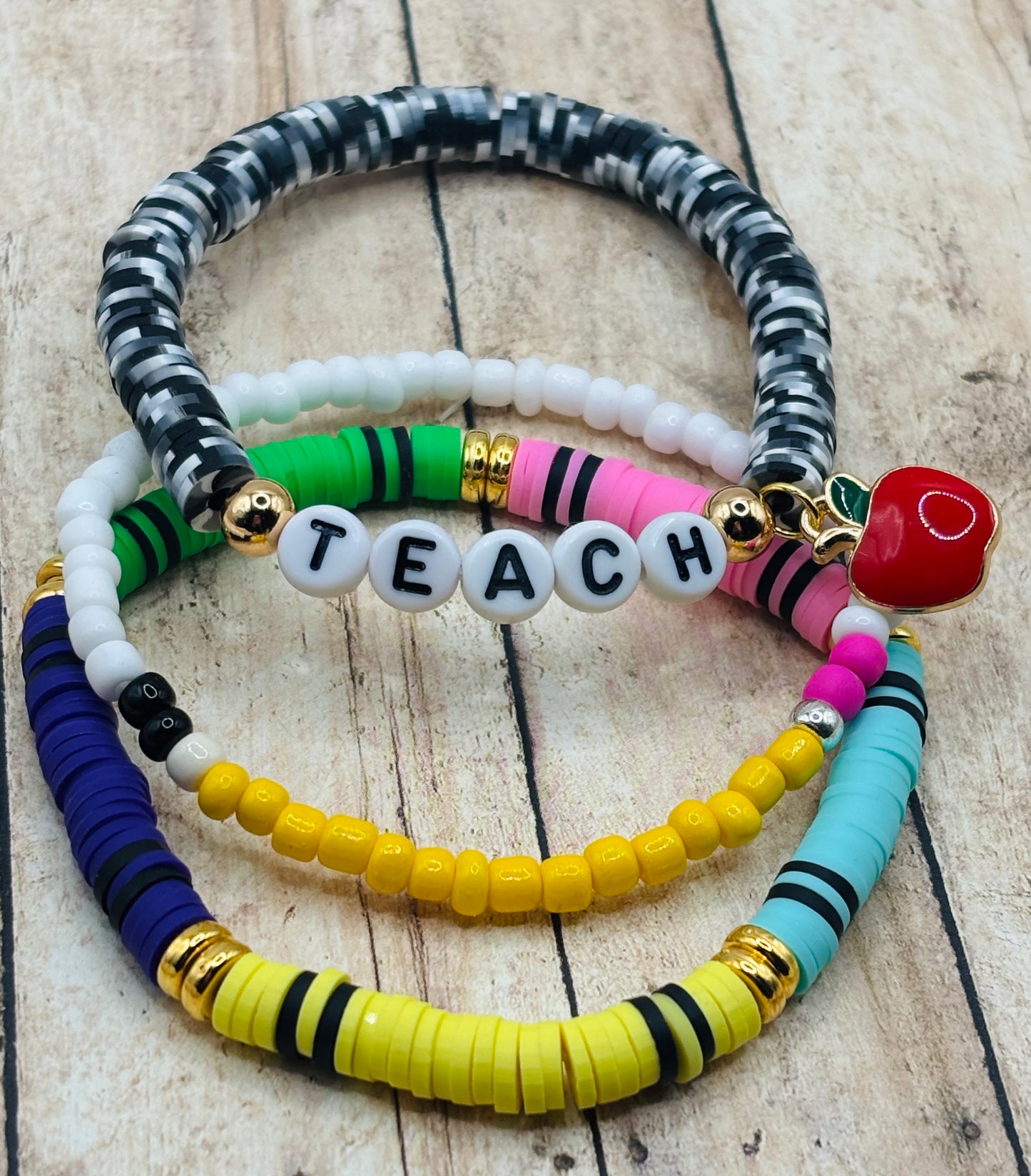 “Back to School 2025” Bracelet stack
