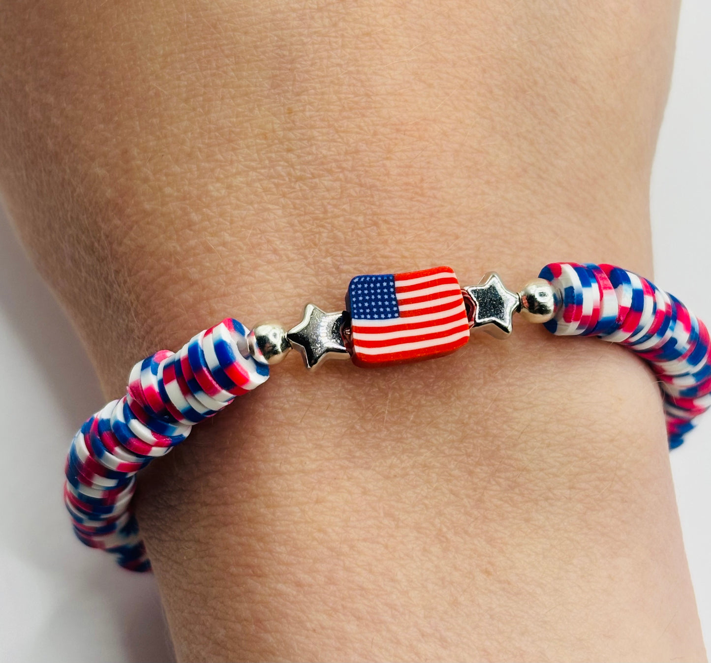 “American Flag Speckled” Bracelet single