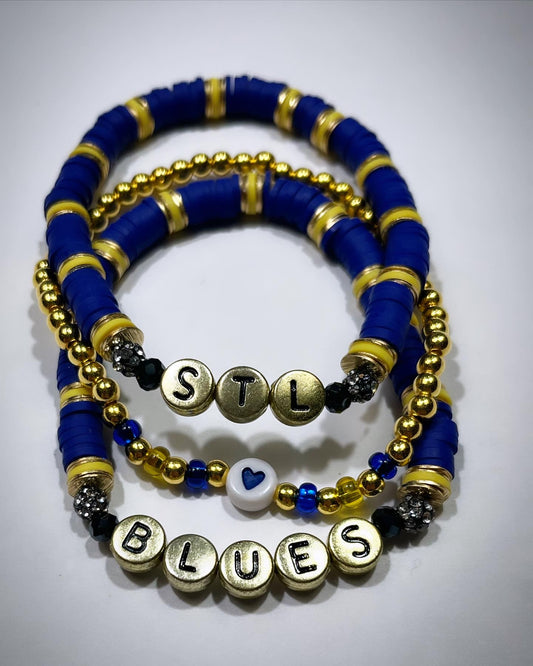 "STL Hockey" Bracelet Stack