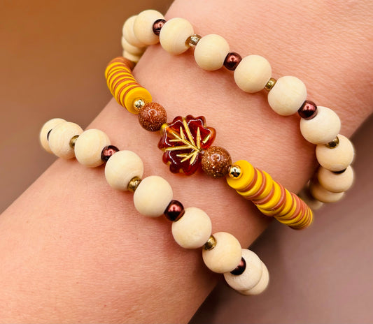 “Fall leaf” Bracelet stack