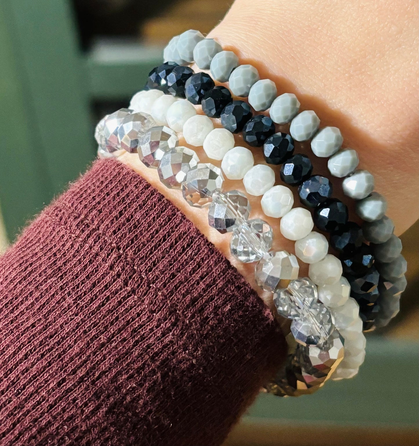 “Metallic Sparkle” Bracelet Stack