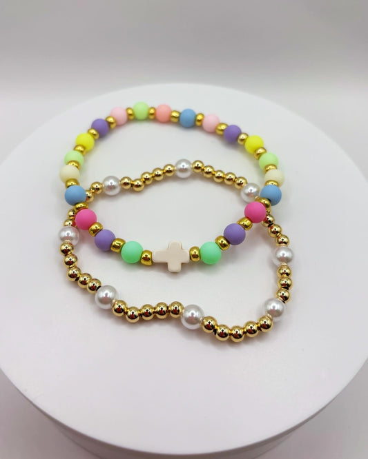 "Colorful Cross" Bracelet Set