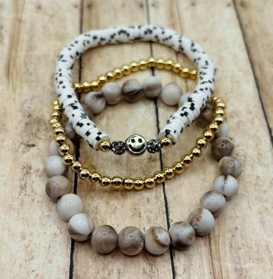 “Neutral Smiley” Bracelet set