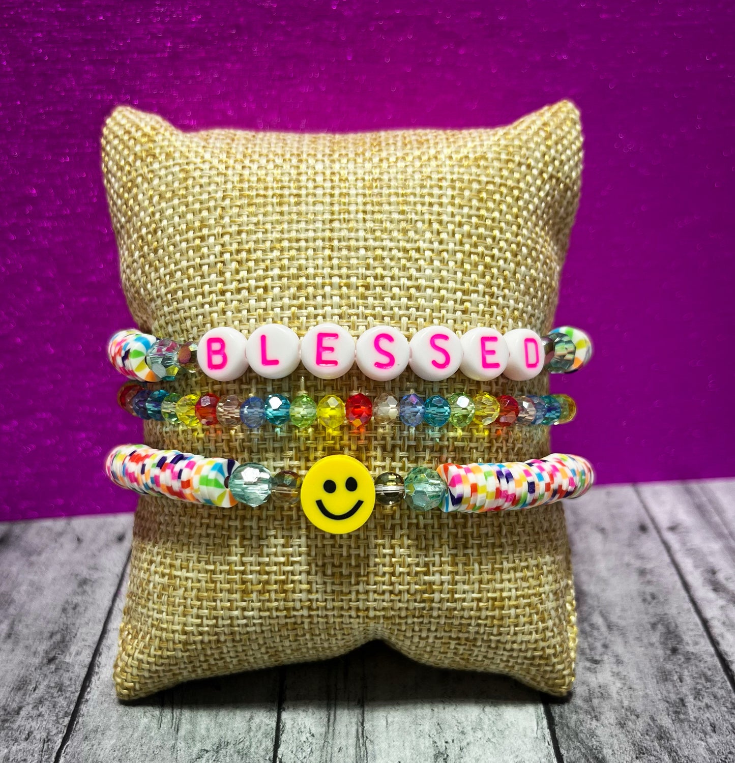 “Rainbow Blessed” Bracelet Stack