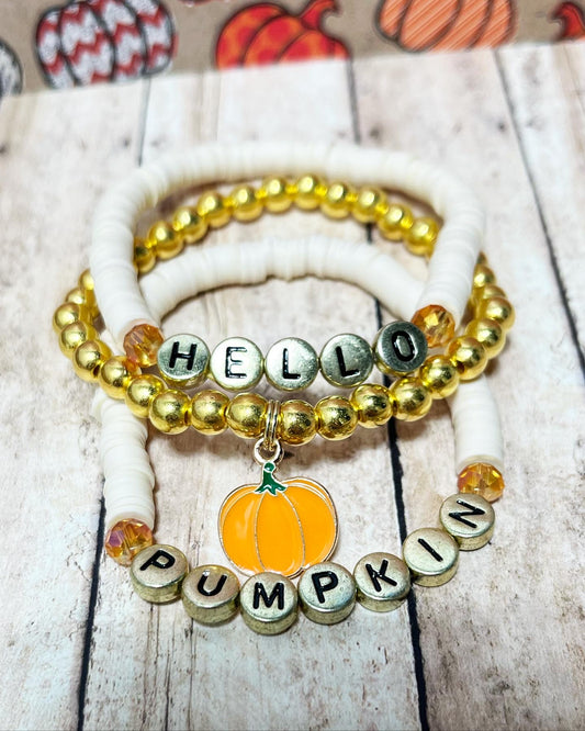 “Hello Pumpkin” Bracelet Stack