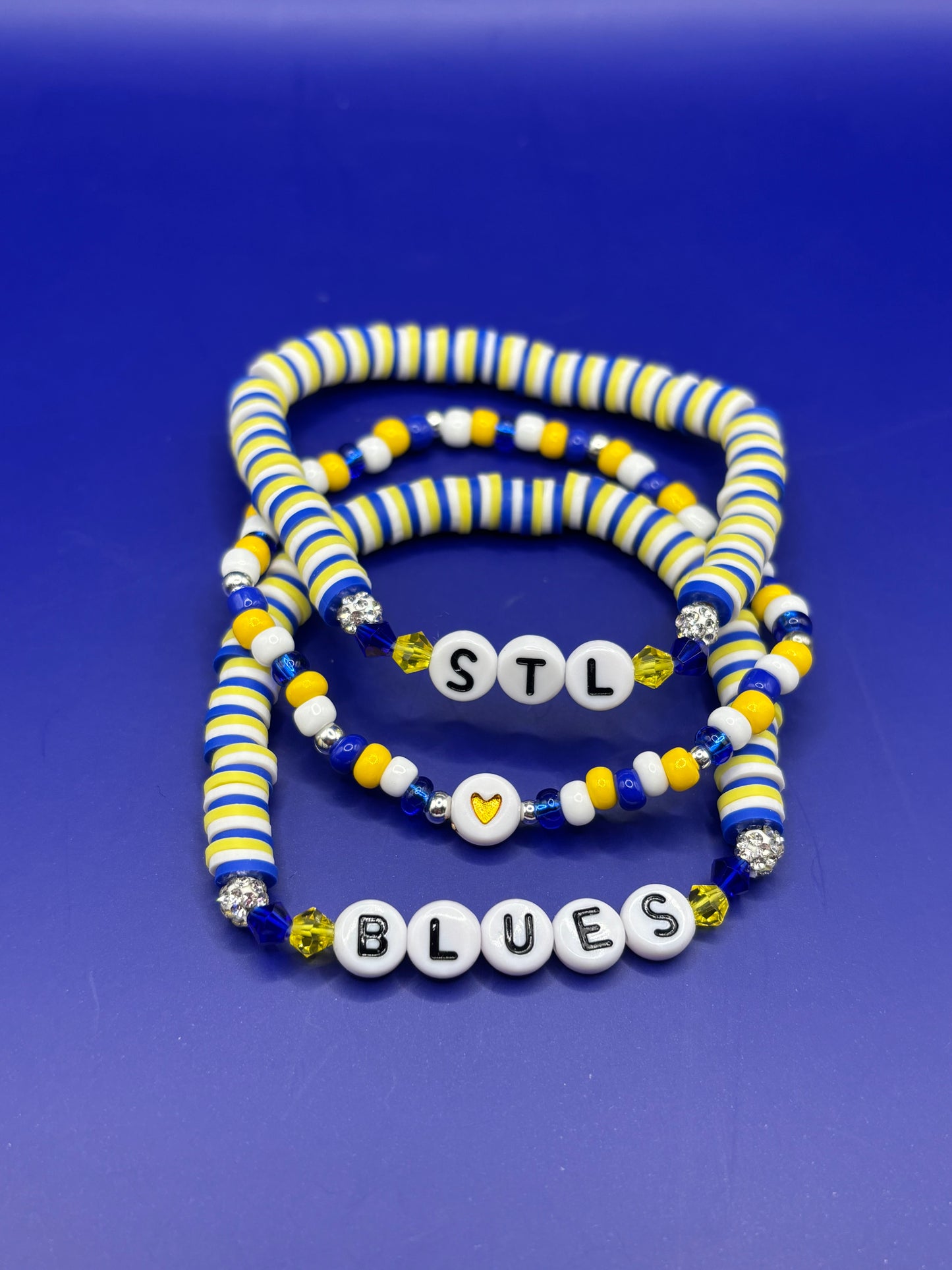 "STL Hockey" Bracelet Trio