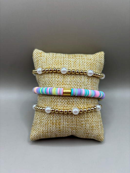 "Spring pastel" Bracelet stack