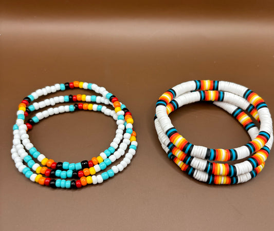 "Western Aztec" Bracelet stacks