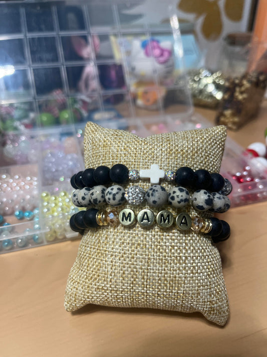 "Matte Mama" Bracelet Stack