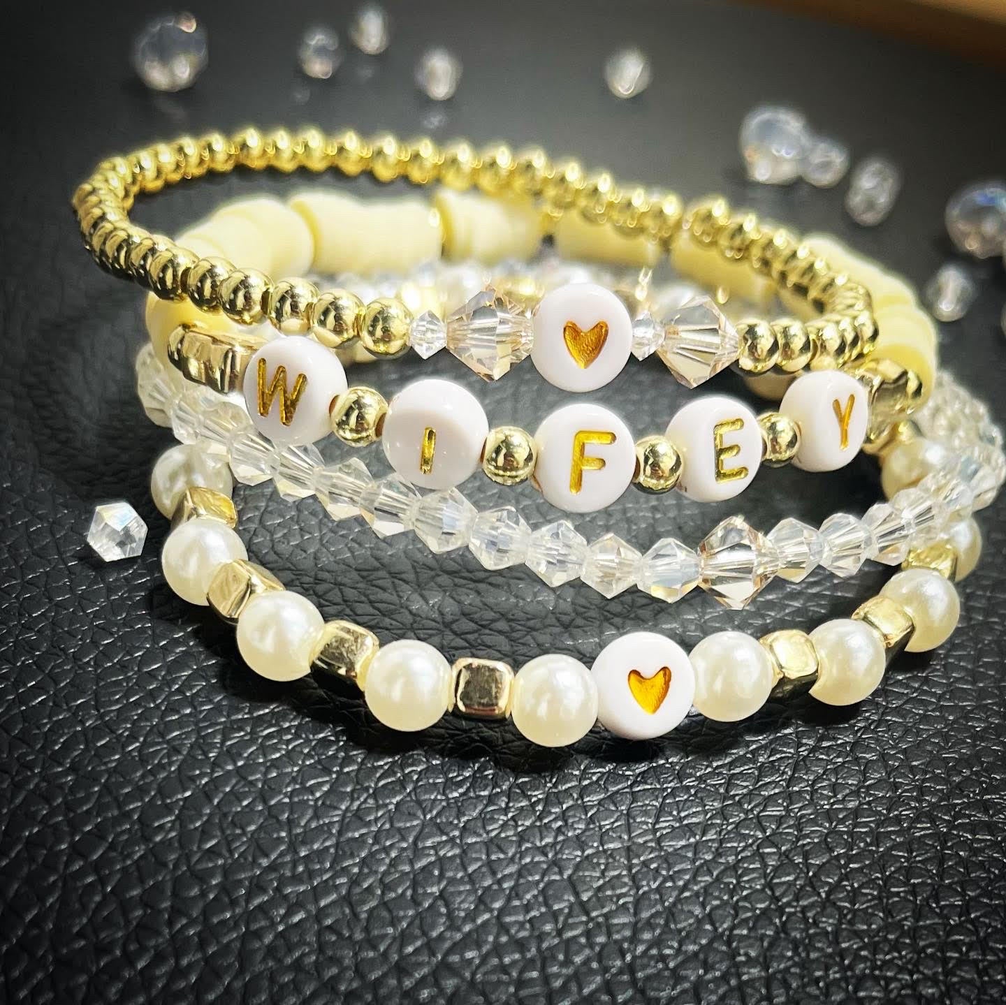 "Wifey" Bracelet Stack