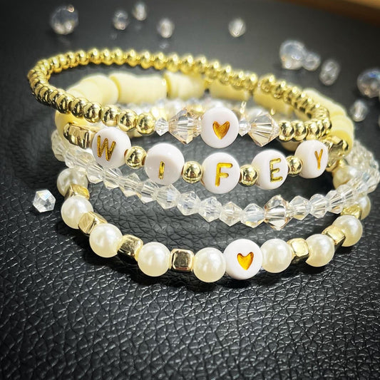 "Wifey" Bracelet Stack