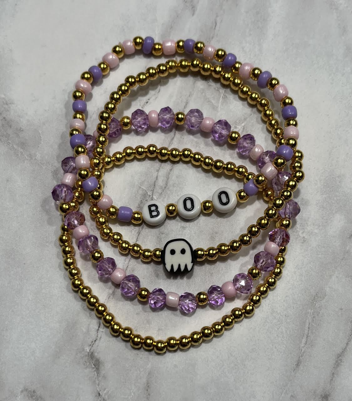 "Boo OR Ghoul Gang" Bracelet Stack