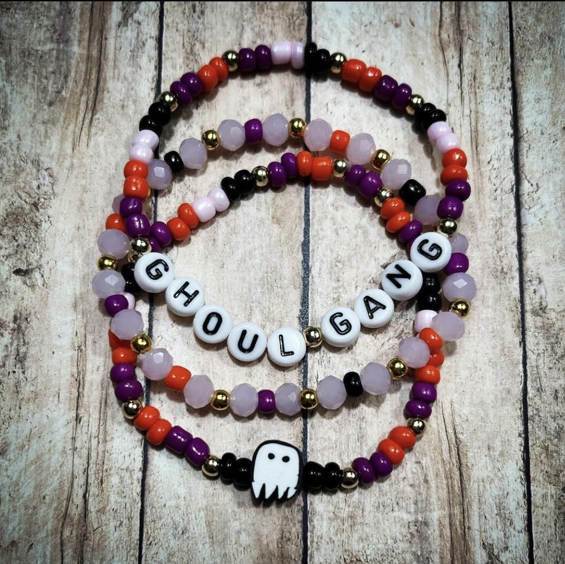 "Boo OR Ghoul Gang" Bracelet Stack