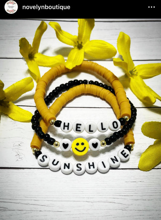 "Hello Sunshine" Bracelet Stack