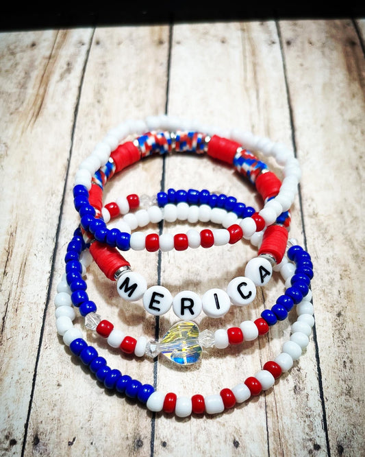 “Merica” Bracelet stack