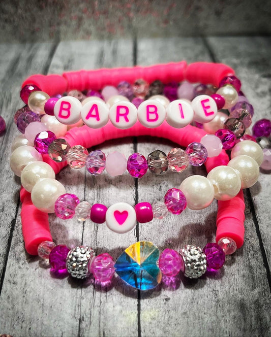 “Pink doll”  Bracelet Stack