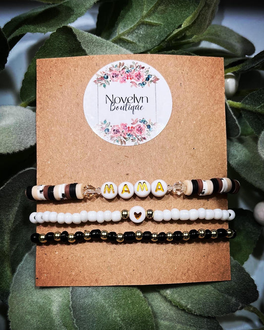 "Mama" Set Style 2- Bracelet Stack