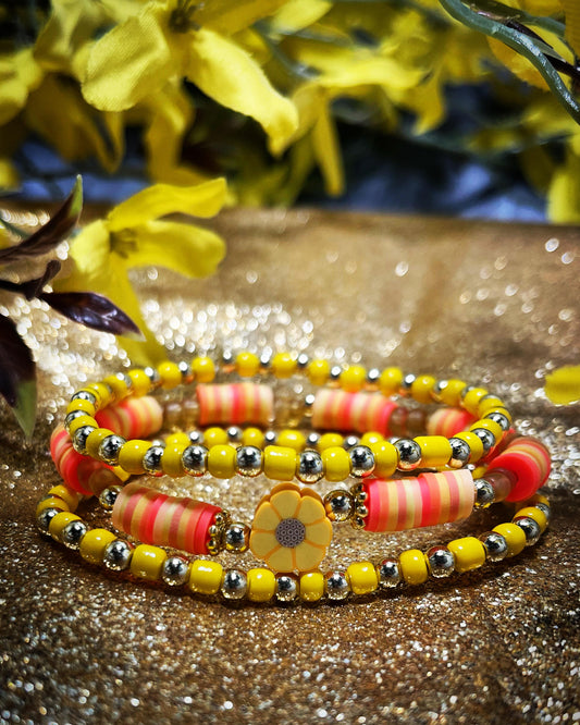 "Sunflower" Bracelet Stack